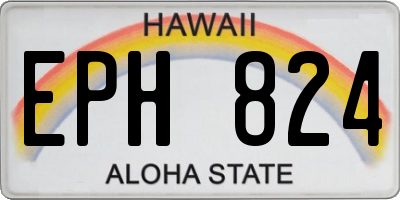HI license plate EPH824