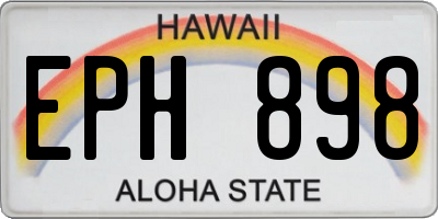 HI license plate EPH898
