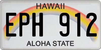 HI license plate EPH912