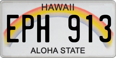 HI license plate EPH913
