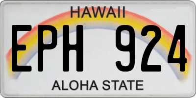 HI license plate EPH924