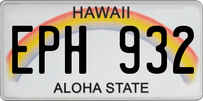 HI license plate EPH932