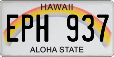HI license plate EPH937
