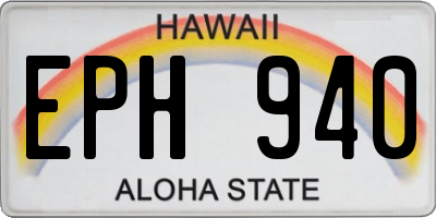 HI license plate EPH940