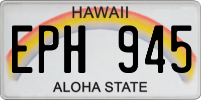 HI license plate EPH945