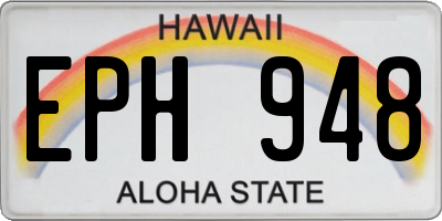 HI license plate EPH948