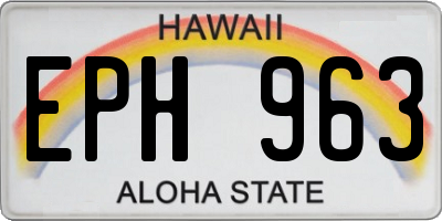 HI license plate EPH963