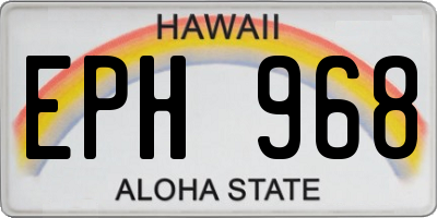 HI license plate EPH968