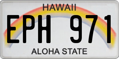 HI license plate EPH971