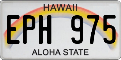 HI license plate EPH975