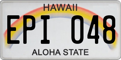 HI license plate EPI048
