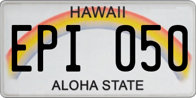 HI license plate EPI050