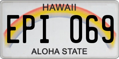 HI license plate EPI069