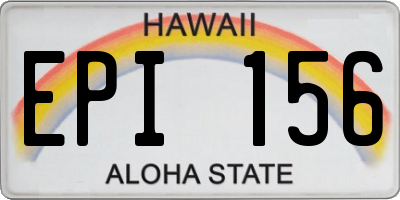 HI license plate EPI156
