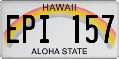 HI license plate EPI157