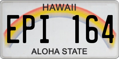 HI license plate EPI164