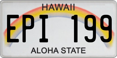 HI license plate EPI199