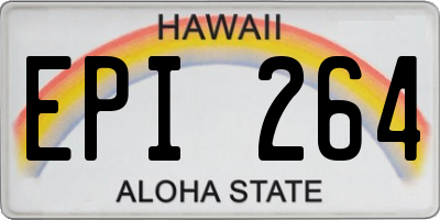 HI license plate EPI264