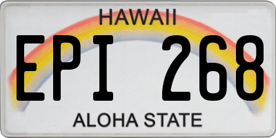 HI license plate EPI268