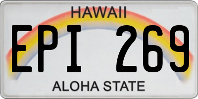 HI license plate EPI269