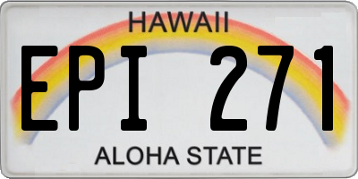 HI license plate EPI271