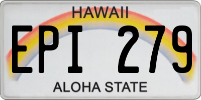 HI license plate EPI279