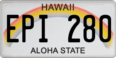 HI license plate EPI280