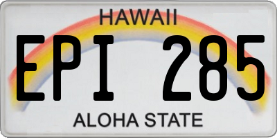 HI license plate EPI285