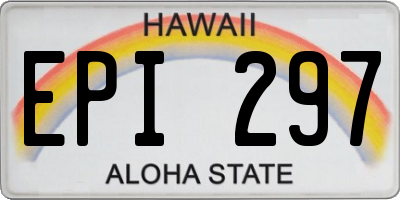 HI license plate EPI297