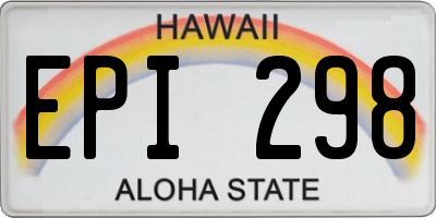 HI license plate EPI298