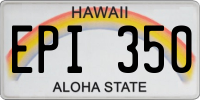HI license plate EPI350