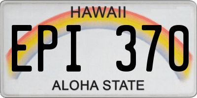 HI license plate EPI370