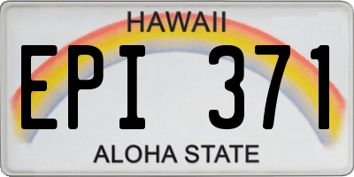 HI license plate EPI371