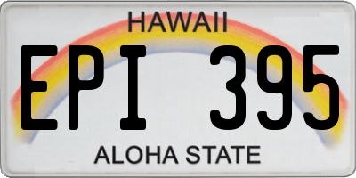 HI license plate EPI395