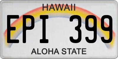 HI license plate EPI399
