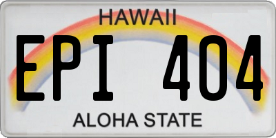 HI license plate EPI404