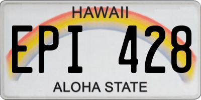 HI license plate EPI428