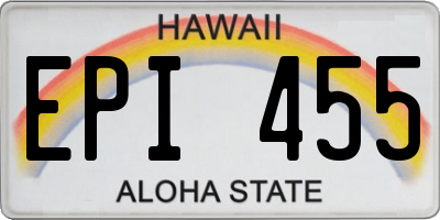 HI license plate EPI455