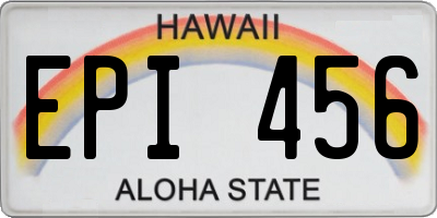 HI license plate EPI456