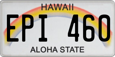 HI license plate EPI460