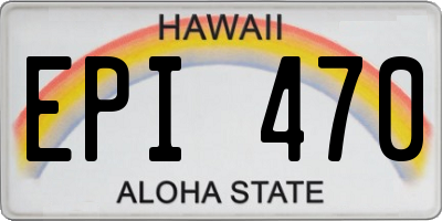 HI license plate EPI470