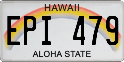 HI license plate EPI479
