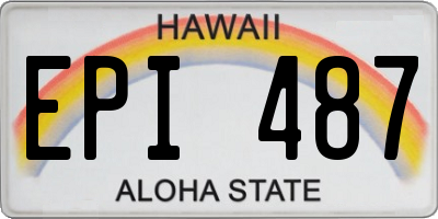 HI license plate EPI487
