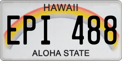 HI license plate EPI488