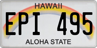 HI license plate EPI495