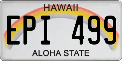 HI license plate EPI499