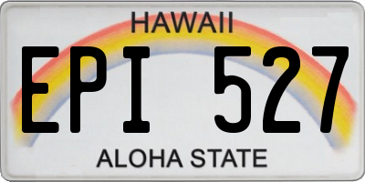 HI license plate EPI527