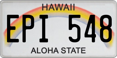 HI license plate EPI548
