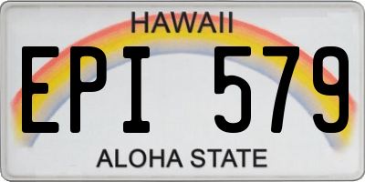 HI license plate EPI579