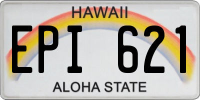 HI license plate EPI621
